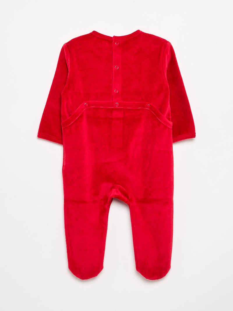Pijama babygrow de Natal 'Stitch' Vermelho - Kiabi