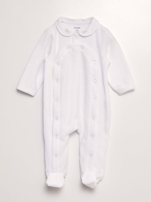 Pijama babygrow de veludo - Kiabi