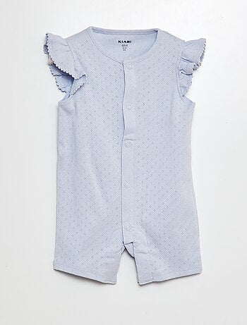 Pijama babygrow em malha pointelle