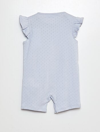 Pijama babygrow em malha pointelle