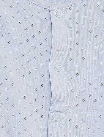 Pijama babygrow em malha pointelle