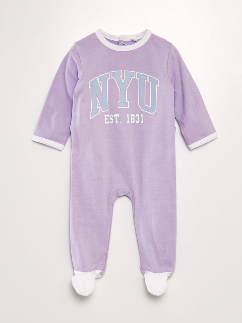 Pijama babygrow 'NYU' VIOLETA - Kiabi