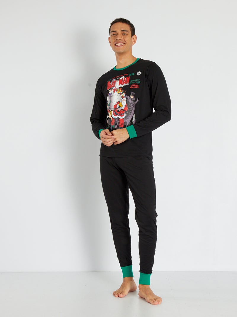 Pijama 'Batman' em jersey - 2 peças Preto/ Vermelho - Kiabi