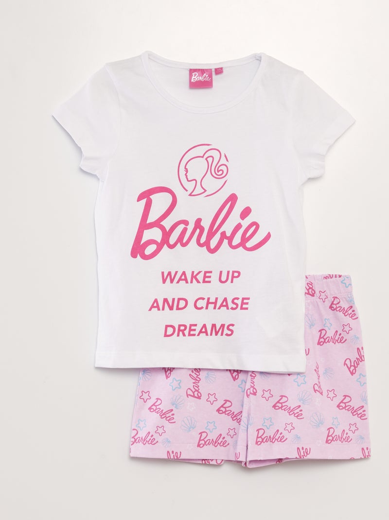 Pijama-calção 'Barbie'  - 2 peças BRANCO - Kiabi