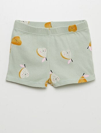 Pijama calção com estampado - 2 peças