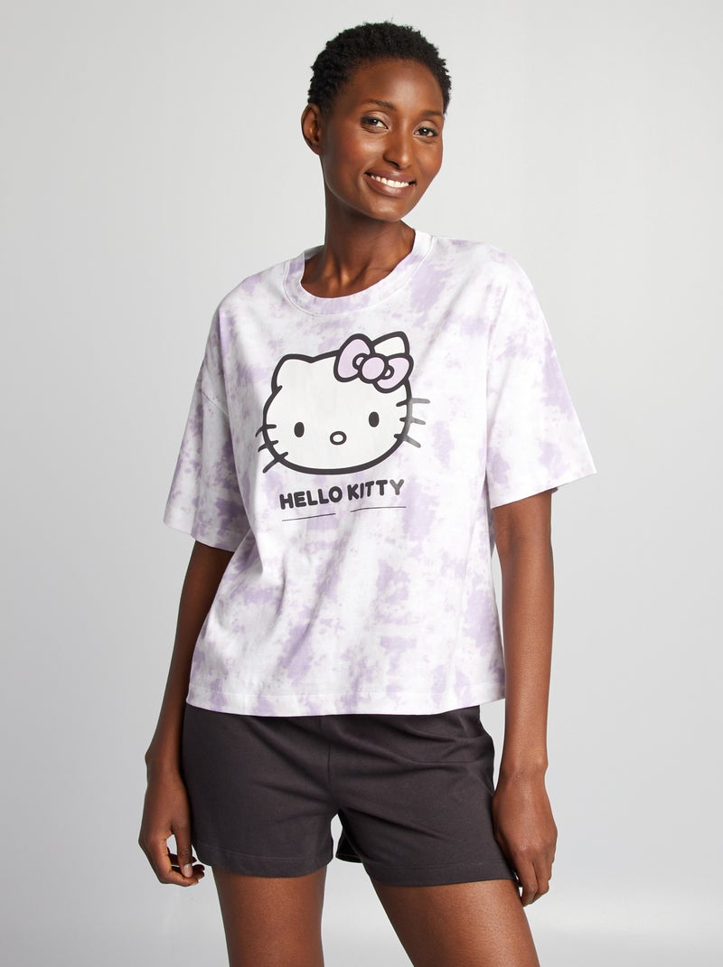 Pijama calção 'Hello Kitty' - 2 peças VIOLETA - Kiabi