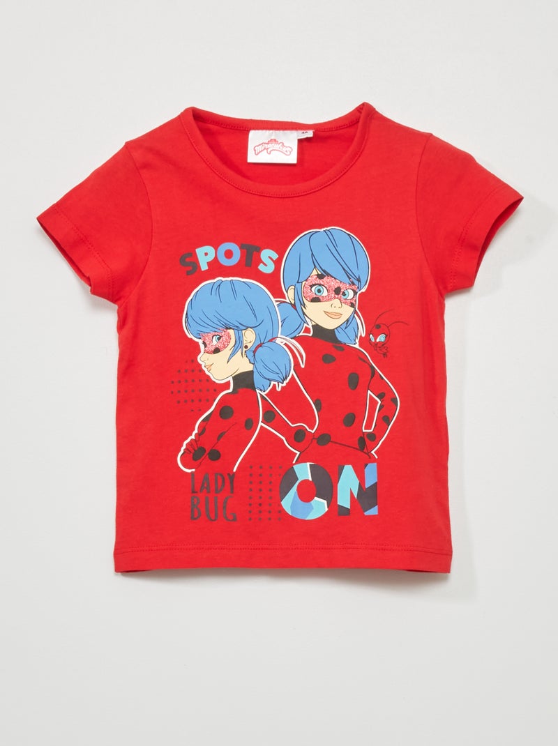 Pijama-calção 'Lady Bug' - 2 peças Vermelho/ Azul - Kiabi