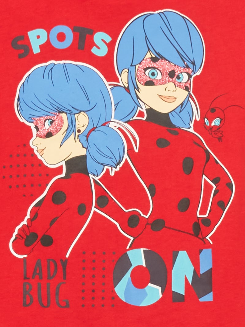 Pijama-calção 'Lady Bug' - 2 peças Vermelho/ Azul - Kiabi