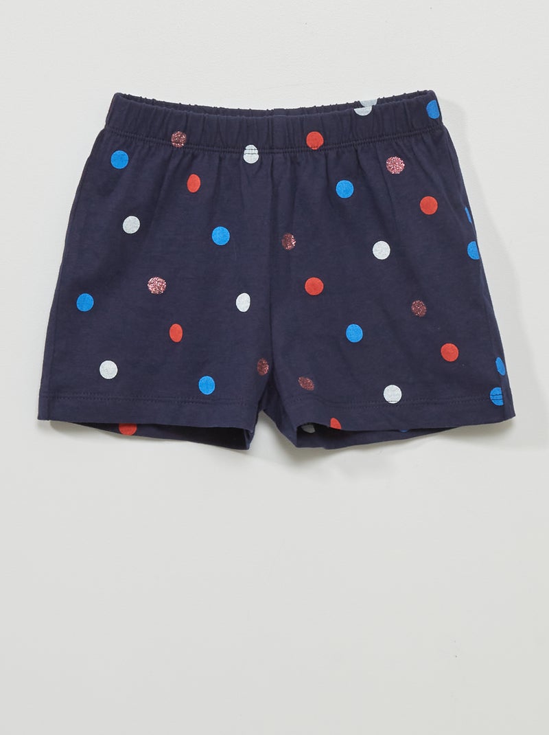 Pijama-calção 'Lady Bug' - 2 peças Vermelho/ Azul - Kiabi