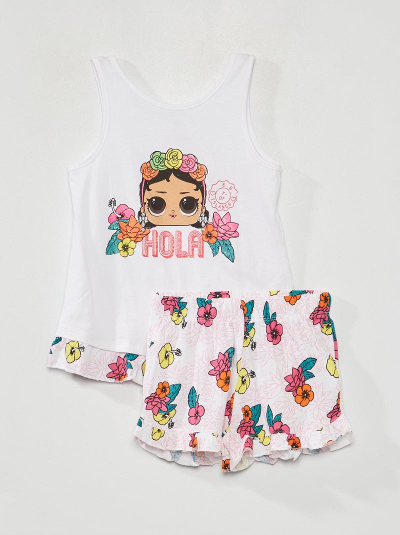 Pijama-calção 'LOL Surprise' - BRANCO - Kiabi
