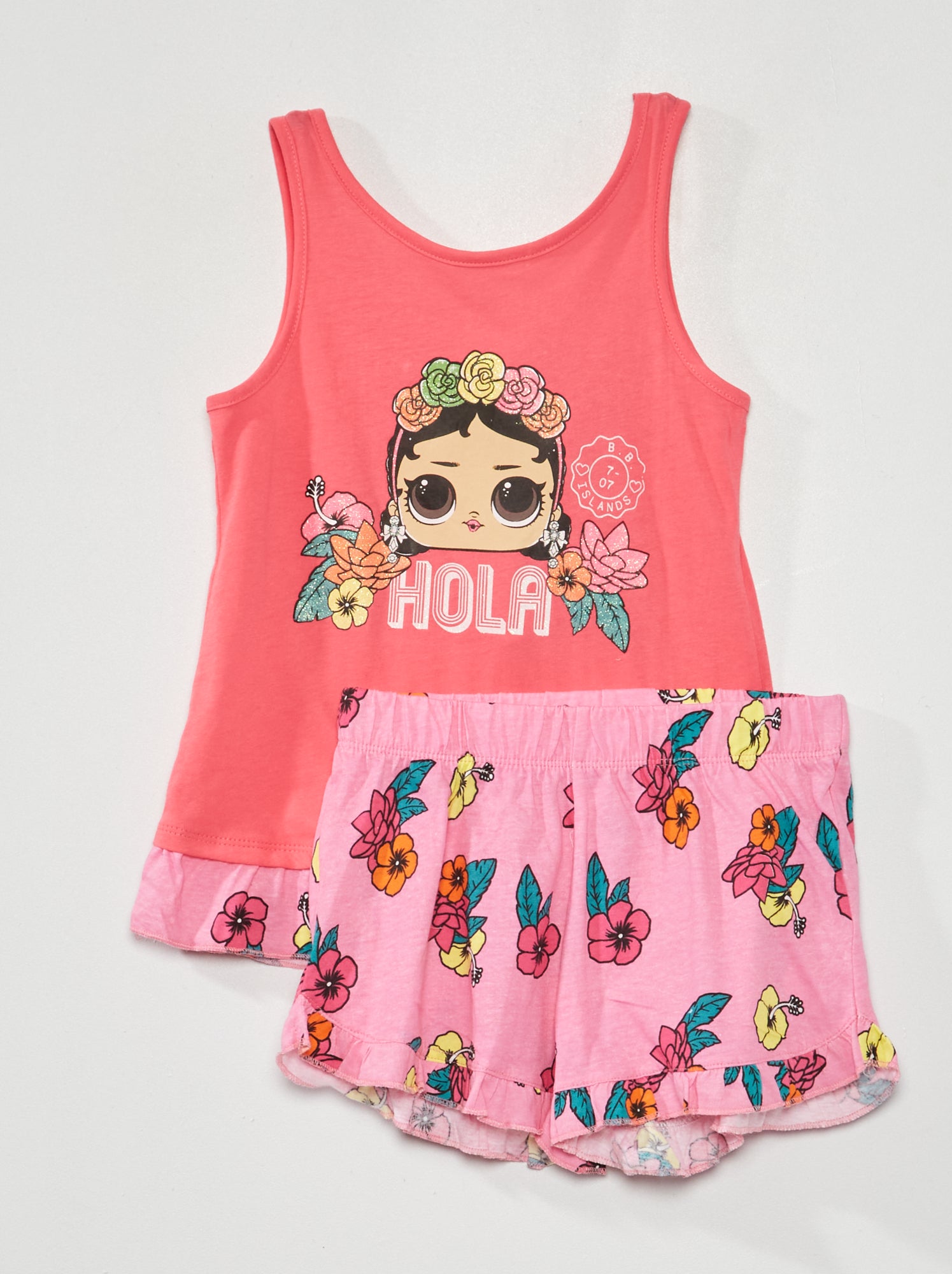 Pigiama Corto In Cotone Per Bambine E Ragazze - CERDÁ LIFE'S LITTLE MOMENTS LOL Fuchsia