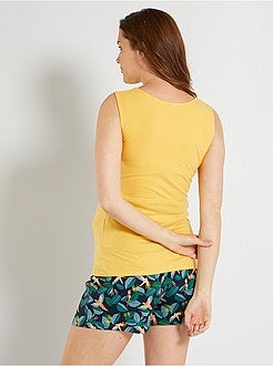 Pijama-calção pré-mamã e de amamentação - Kiabi