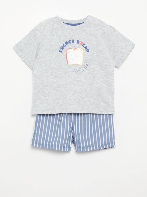 Pijama calções + t-shirt - 2 peças - Kiabi Pijama calções + t-shirt - 2 peças - Kiabi