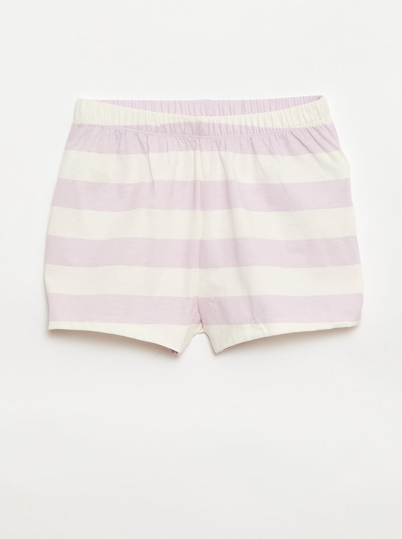 Pijama calções + T-shirt 'Disney' Violeta - Kiabi