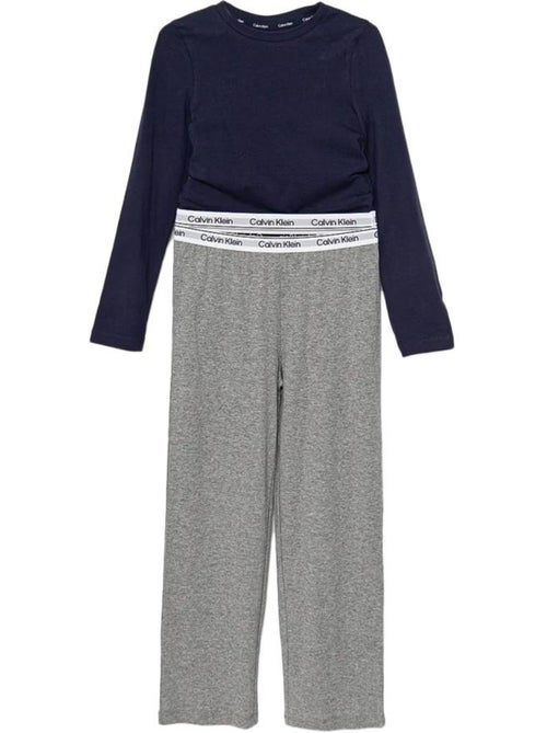 Pijama Calvin Klein Jeans para Menina, Azul-Marinho/Cinzento - Kiabi Pijama Calvin Klein Jeans para Menina, Azul-Marinho/Cinzento - Kiabi