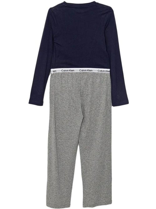 Pijama Calvin Klein Jeans para Menina, Azul-Marinho/Cinzento - Kiabi Pijama Calvin Klein Jeans para Menina, Azul-Marinho/Cinzento - Kiabi