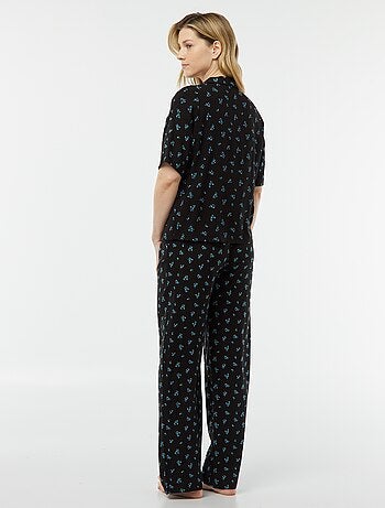 Pijama camisa + calças estampado