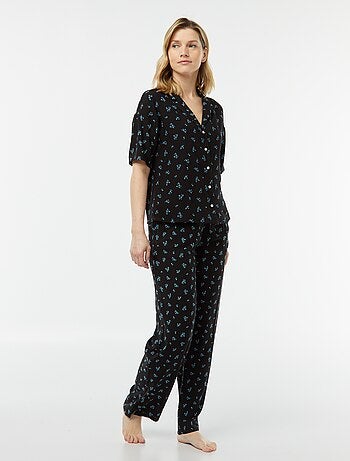 Pijama camisa + calças estampado