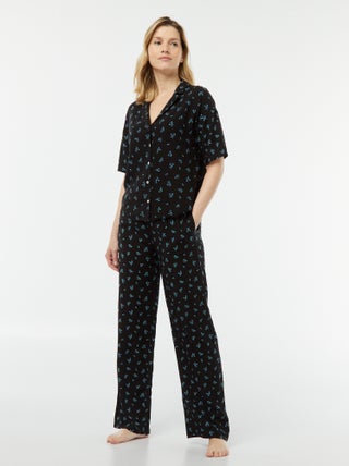 Pijama camisa + calças estampado