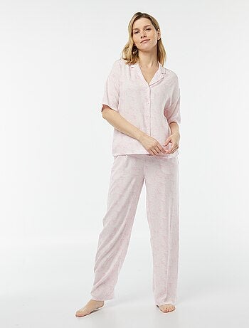 Pijama camisa + calças estampado