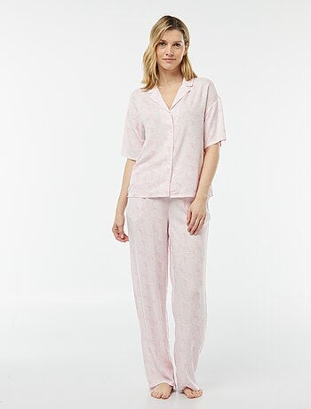 Pijama camisa + calças estampado