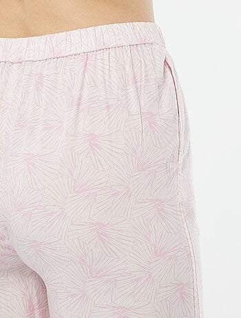 Pijama camisa + calças estampado