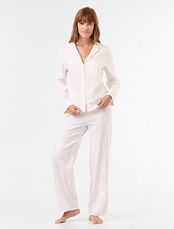 Pijama camisa e calças estampadas - 2 peças