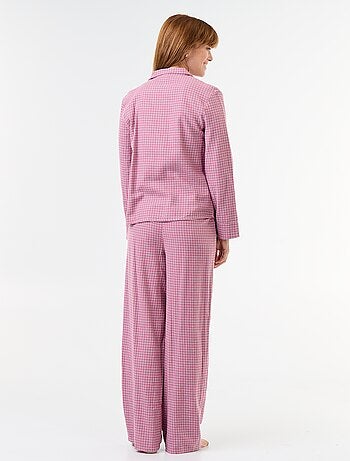 Pijama camisa e calças estampadas - 2 peças