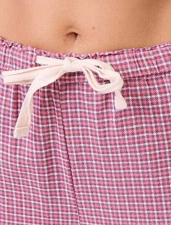 Pijama camisa e calças estampadas - 2 peças