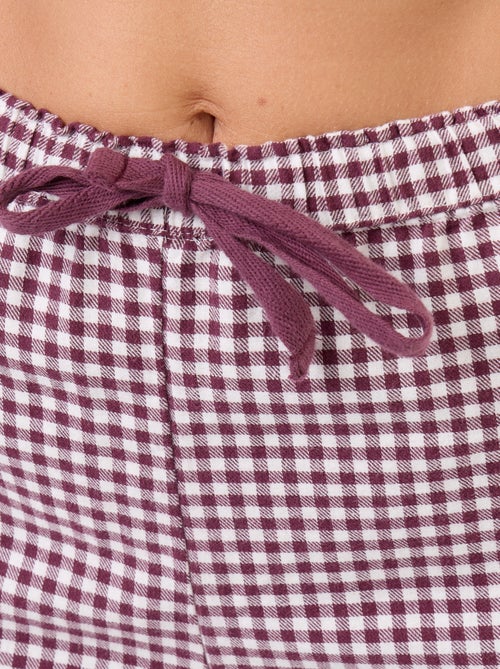 Pijama camisa e calças estampadas - 2 peças - Kiabi