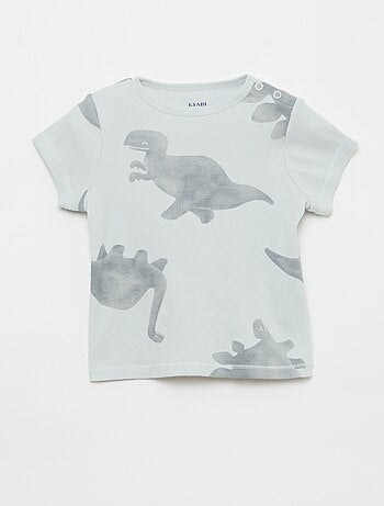 Pijama camiseta + calções em algodão canelado - 2 peças