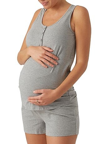 Pijama Cinzento Helene para Mulher Mamalicious