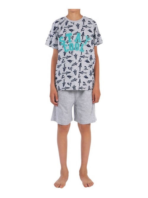 Pijama com calcão rapaz - Kiabi Pijama com calcão rapaz - Kiabi