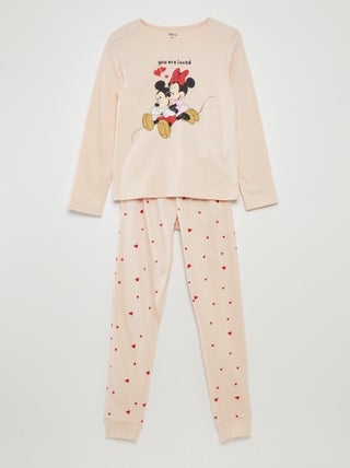 Pijama com estampado 'Minnie e Mickey' 'Disney'  - 2 peças