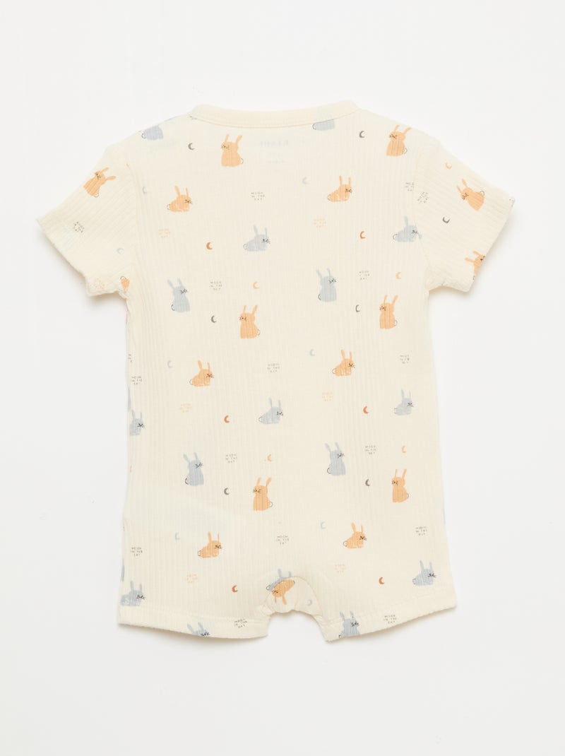 Pijama com fecho Branco - Kiabi