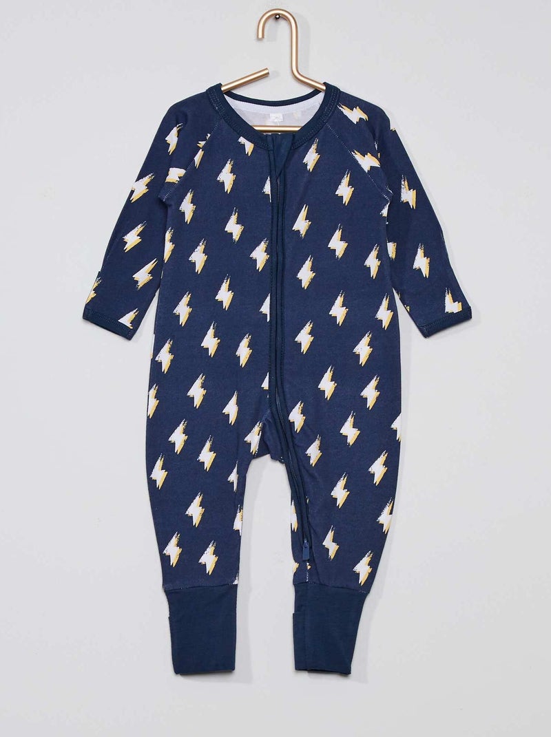 Pijama com fecho 'DIM' AZUL - Kiabi