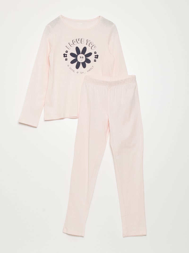 Pijama comprido  - 2 peças ROSA - Kiabi