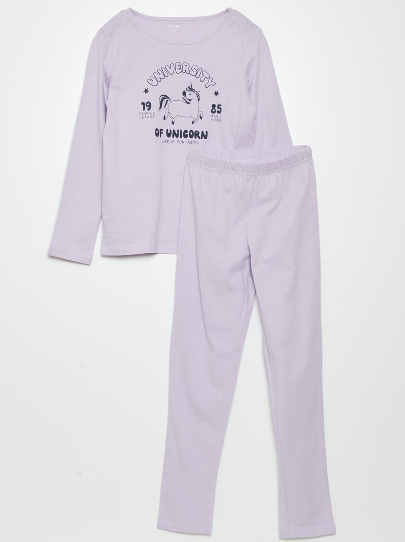 Pijama comprido  - 2 peças VIOLETA - Kiabi