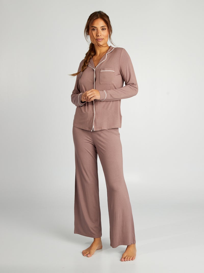 Pijama comprido  - 2 peças VIOLETA - Kiabi
