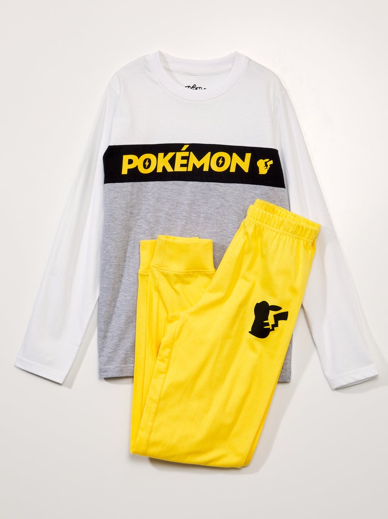 Pijama comprido - Estampado 'Pokémon' - 2 peças CINZA - Kiabi