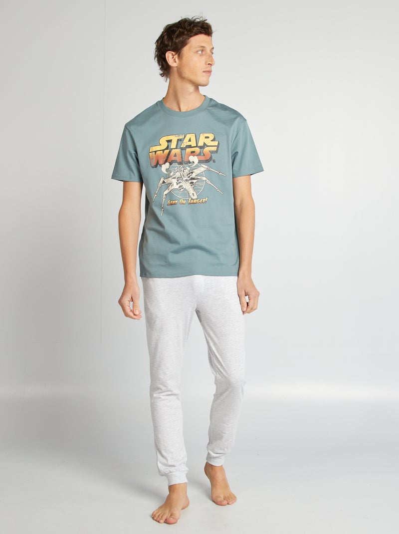 Pijama comprido - estampado 'Star Wars' - 2 peças VERDE - Kiabi