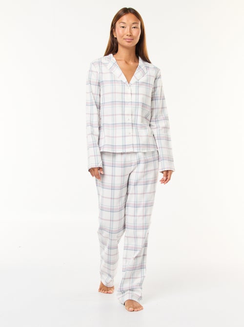Pijama comprido 2 peças camisa + calças - 2 peças - Kiabi