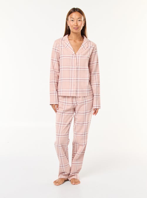 Pijama comprido 2 peças camisa + calças - 2 peças - Kiabi
