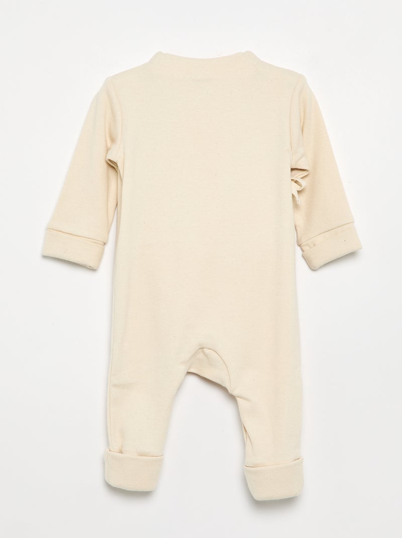 Pijama comprido adaptável - coleção fácil de vestir Bege - Kiabi