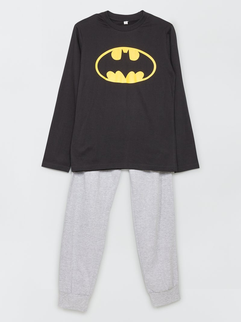 Pijama comprido 'Batman' - 2 peças Preto/ Cinza - Kiabi
