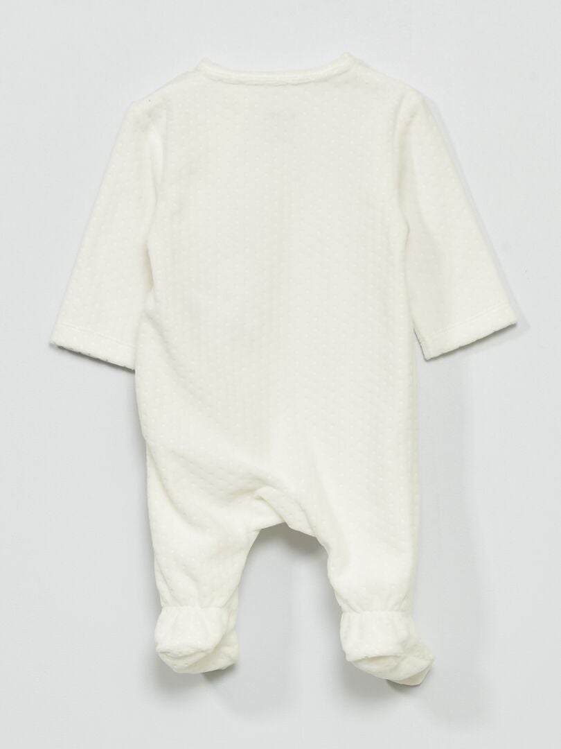 Pijama comprido bebé BRANCO - Kiabi