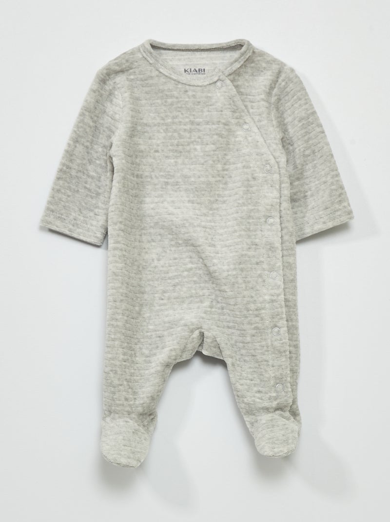 Pijama comprido bebé CINZA - Kiabi