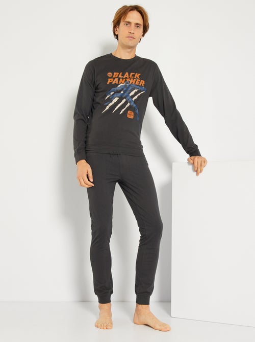 Pijama comprido 'Black Panther' em jersey - 2 peças - Kiabi