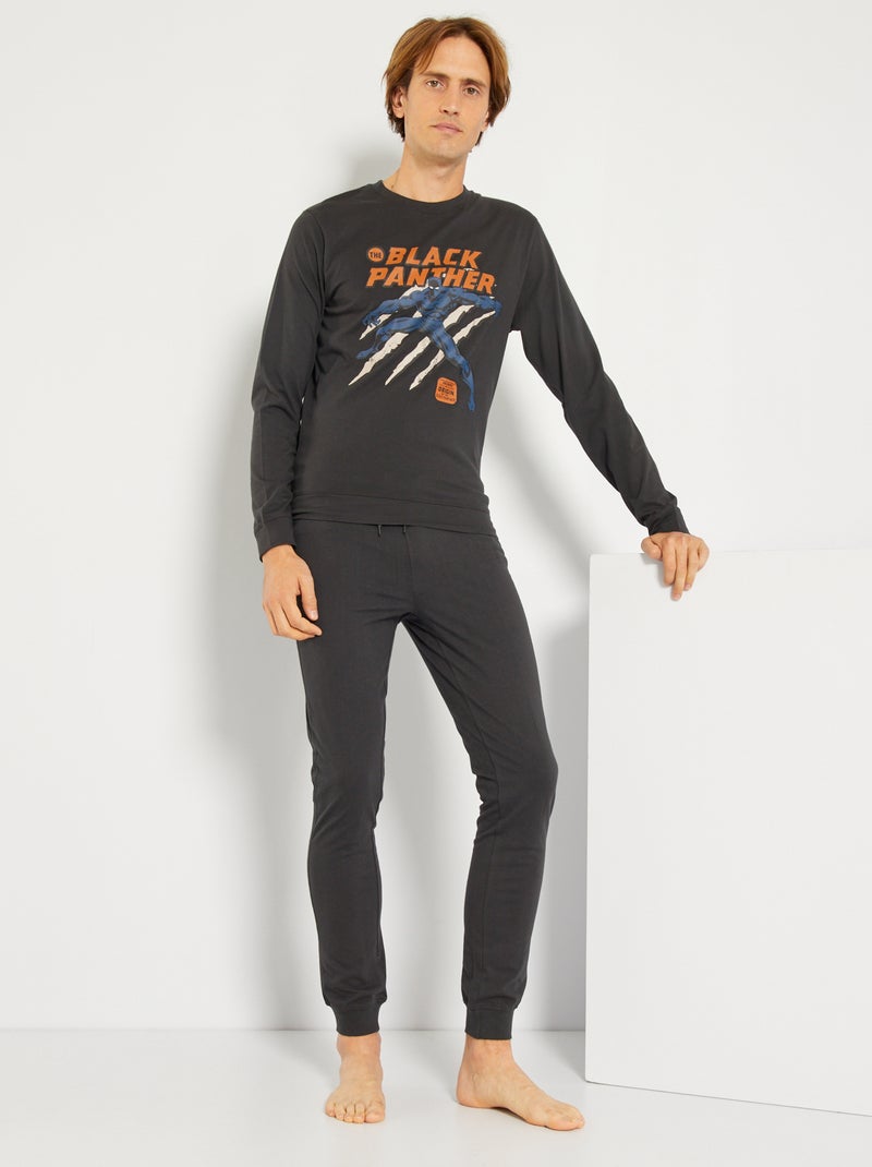 Pijama comprido 'Black Panther' em jersey - 2 peças PRETO - Kiabi
