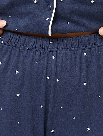 Pijama comprido camisa + calças - 2 peças